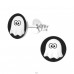 Ghost - 925 Sterling Silver Ear studs with enamel colors A4S19733