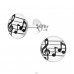Musical Note - 925 Sterling Silver Colorful Earrings For Kids A4S19783