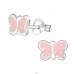 Butterfly - 925 Sterling Silver Colorful ear studs for kids A4S19799