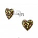 Leopard din Argint - Argint 925 Cercei cu surub colorati A4S19916