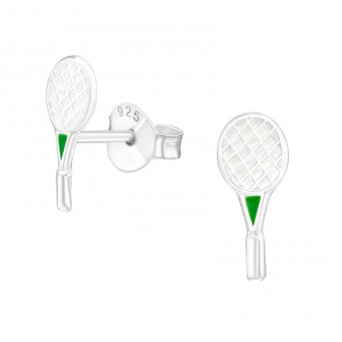 Strieborný Badminton - Striebro 925 Farebné puzetové náušnice A4S21905