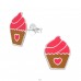 Ezüst Cupcake - 925 Ezüst Színes fülbevalók A4S22414