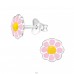 Daisy - 925 Sterling Silver Ear studs with enamel colors A4S22954