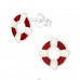 Buoy - 925 Sterling Silver Ear studs with enamel colors A4S26286