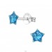Star - 925 Sterling Silver Ear studs with enamel colors A4S28318