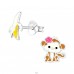 Monkey And Banana - Mismatch - 925 Sterling Silver Ear Studs With Enamel Colors A4S29133