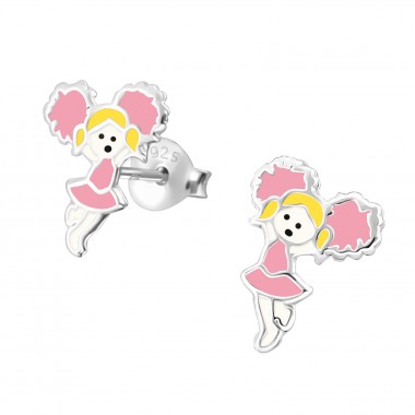 Cheerleader - 925er Silber Ohrstecker mit Emaillefarben A4S31255