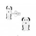 Dog - 925 Sterling Silver Ear studs with enamel colors A4S31930