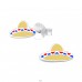 Sombrero - Striebro 925 Farebné puzetové náušnice A4S33550