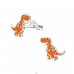 Dinosaurier - 925er Silber Ohrstecker mit Emaillefarben A4S34357