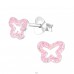 Fluture - Argint 925 Cercei cu surub colorati A4S36185
