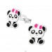 Pandamackó - 925 Ezüst Színes fülbevalók A4S36467