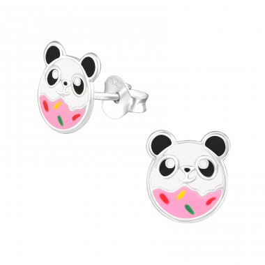 Panda - Striebro 925 Farebné puzetové náušnice A4S36932