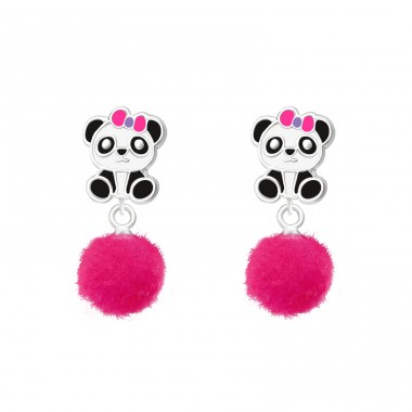 Panda - Striebro 925 Farebné puzetové náušnice A4S37159