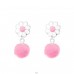 Flower - 925 Sterling Silver Ear studs with enamel colors A4S37167