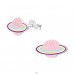 Planet - 925 Sterling Silver Ear studs with enamel colors A4S38262