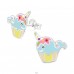 Whalecorn - 925 Sterling Silver Colorful earrings for kids A4S38263