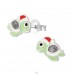 Turtle - 925 Sterling Silver Ear studs with enamel colors A4S38266