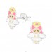 Angel - 925 Sterling Silver Ear studs with enamel colors A4S38385