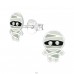 Mummy - 925 Sterling Silver Crystal Ear Studs A4S38677
