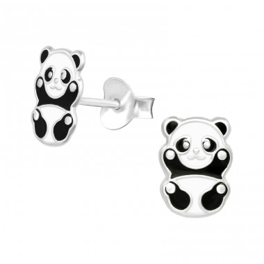 Panda - Striebro 925 Farebné puzetové náušnice A4S39818