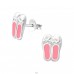 Ballerina Shoes - 925 Sterling Silver Colorful ear studs for kids A4S39841