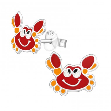Krab - Striebro 925 Farebné puzetové náušnice A4S39858