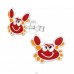 Krab - Striebro 925 Farebné puzetové náušnice A4S39858