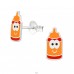 Milk Bottles - 925 Sterling Silver Ear studs with enamel colors A4S39944