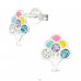 Balloon - 925 Sterling Silver Ear studs with enamel colors A4S39954