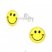 Smiley Emoji Face - 925 Sterling Silver Ear Studs With Enamel Colors A4S40297