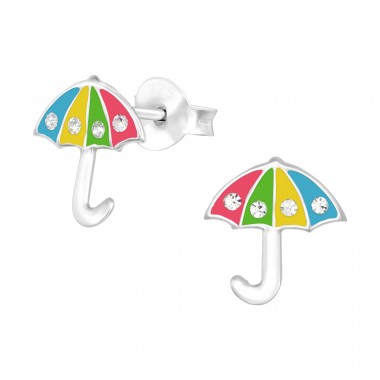 Umbrela multicolora cu cristale - Argint 925 Cercei Cu Șurub Și Cristale A4S40330