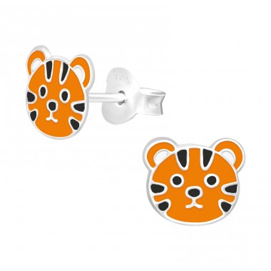 Tiger - Striebro 925 Farebné puzetové náušnice A4S40355