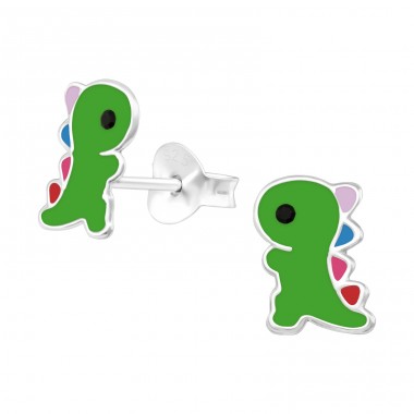 Dinosaurus - Striebro 925 Puzetové náušnice s krištáľom A4S40510