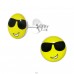 Smajlíky Emoji - Šperkové Striebro 925 Farebné Puzetové Náušnice A4S40678