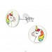 Inorog / Unicorn - Argint 925 Cercei Cu Surub Colorati A4S41637