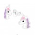 Einhorn - Bunte Ohrstecker aus Silber 925 A4S43142