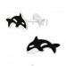 Balena Ucigasa Orca - Argint 925 Cercei Cu Surub Colorati A4S43144
