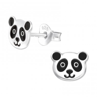 Panda - Striebro 925 Farebné puzetové náušnice A4S43150