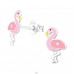 Flamingo roz - Argint 925 Cercei Cu Surub Colorati A4S43170