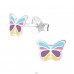 Fluturas multicolor - Argint 925 Cercei Cu Surub Colorati A4S43877