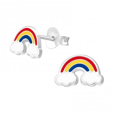 Regenbogen - Silber 925 Bunte Ohrstecker A4S44936