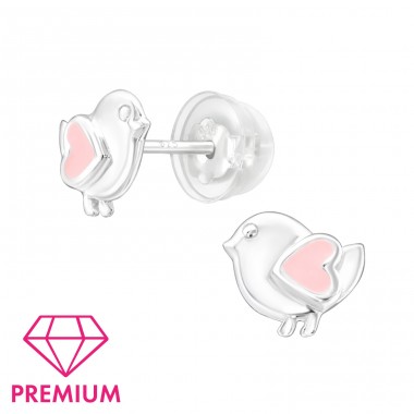 Chick - Premium* - 925 Sterling Silver Ear Studs With Enamel Colors A4S45001
