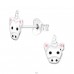 Unicorn face - 925 Sterling Silver Ear Studs With Enamel Colors A4S45379
