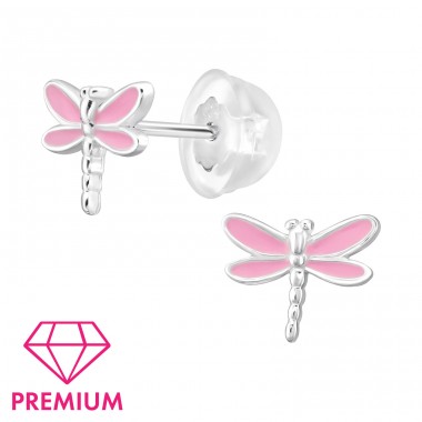 Dragonfly - Premium* - 925 Sterling Silver Ear Studs With Enamel Colors A4S45836