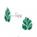 Monstera-Blatt - Schmuck Silber 925 farbige Ohrstecker A4S45903