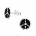 Mier symbol - Šperkové Striebro 925 Farebné Puzetové Náušnice A4S46114