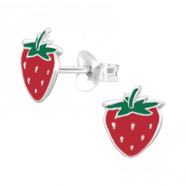 Erdbeerfarben - Jewellery Silber 925 farbige Ohrstecker A4S46231