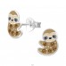 Lenes cu Cristale - Argint 925 Cercei Cu Surub Colorati A4S46588