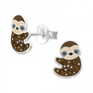 Lenes cu Cristale - Argint 925 Cercei Cu Surub Colorati A4S46588